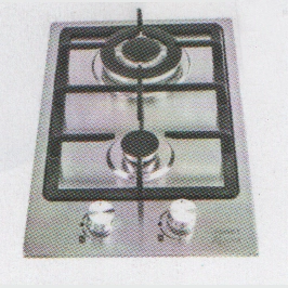 Estufa de acero inoxidable de 2 quemadores